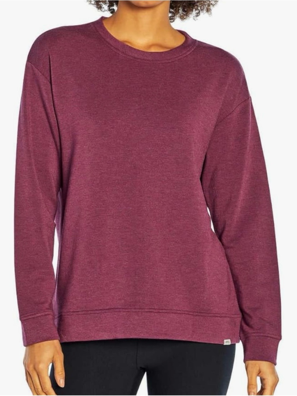 Orvis Women's XL Dropped Shoulder Modal Blend Fleece Lined Crew Neck Sweatshirt
